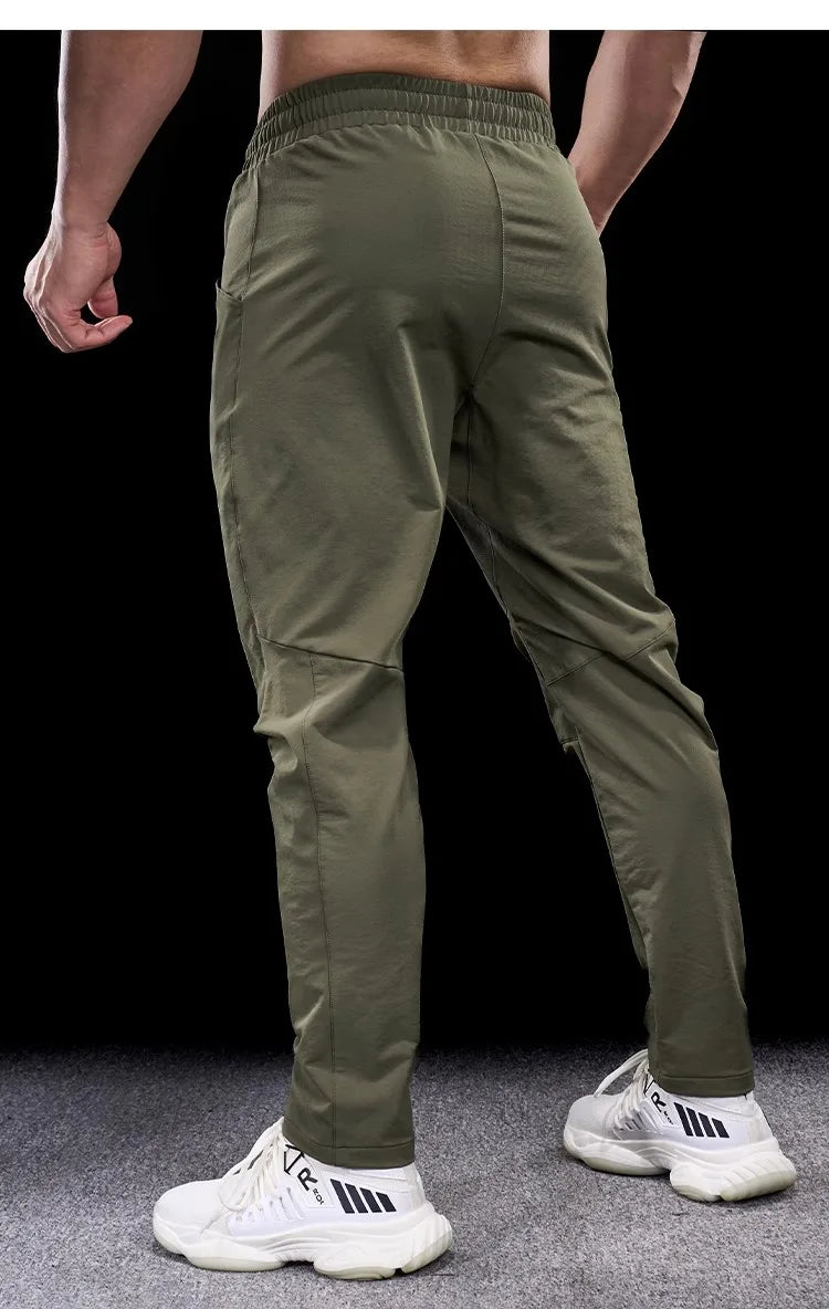 Men's Sports Gym Fitness Trousers Autumn New Running Training Clothes Casual Quick-drying Micro-elastic Thick Pants for Men 2024