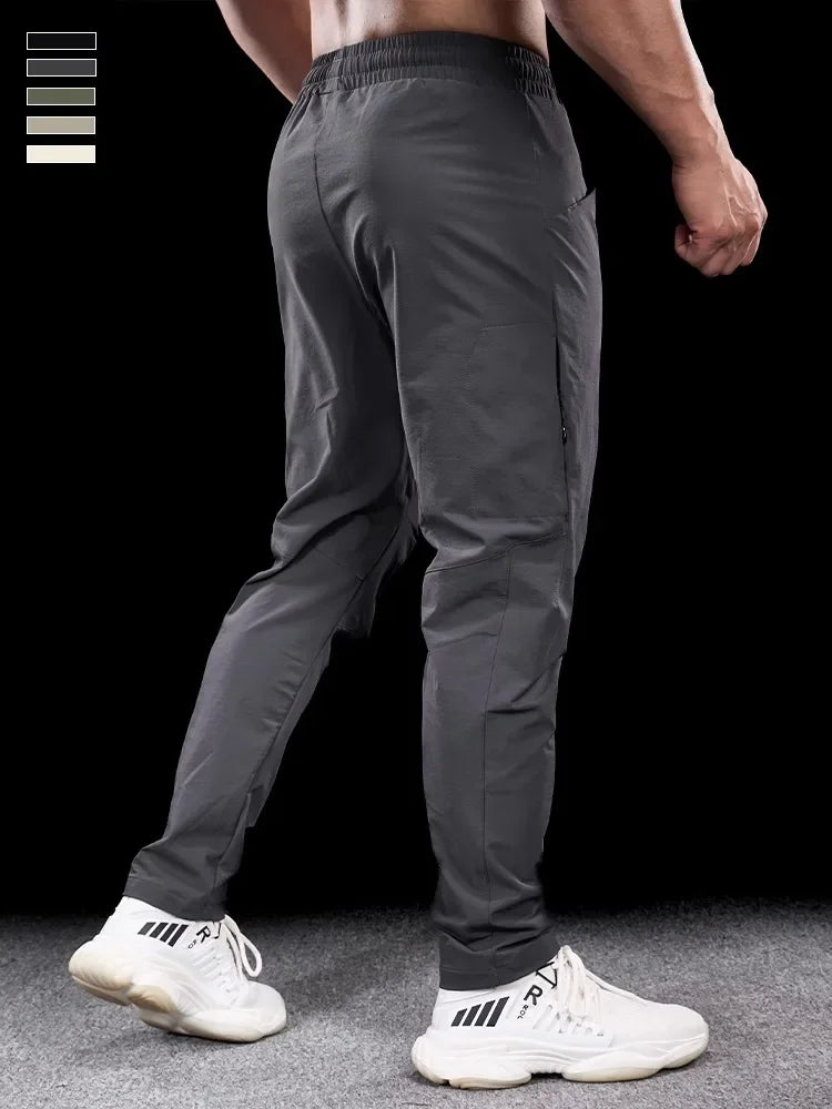 Men's Sports Gym Fitness Trousers Autumn New Running Training Clothes Casual Quick-drying Micro-elastic Thick Pants for Men 2024