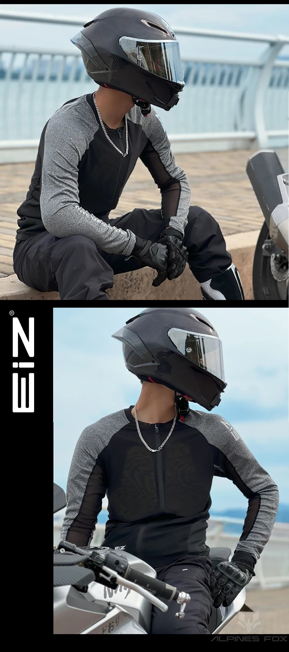 Men Motorcycle Jacket with Soft Gear Racing Pads MTB Downhill Sports Breathable High Elastic Lightweight Motocross Shirt