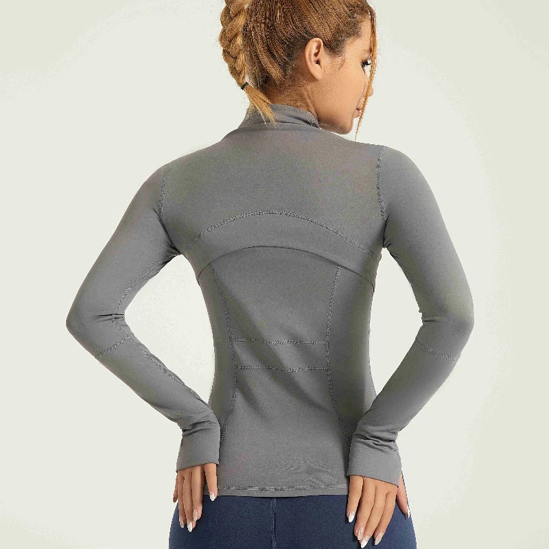 MINL Women's Sport Top Fitness Gym Workout Running Pilates Yoga Clothes with Sleeves - Comfortable Gym Wear Shirt for Fitness En