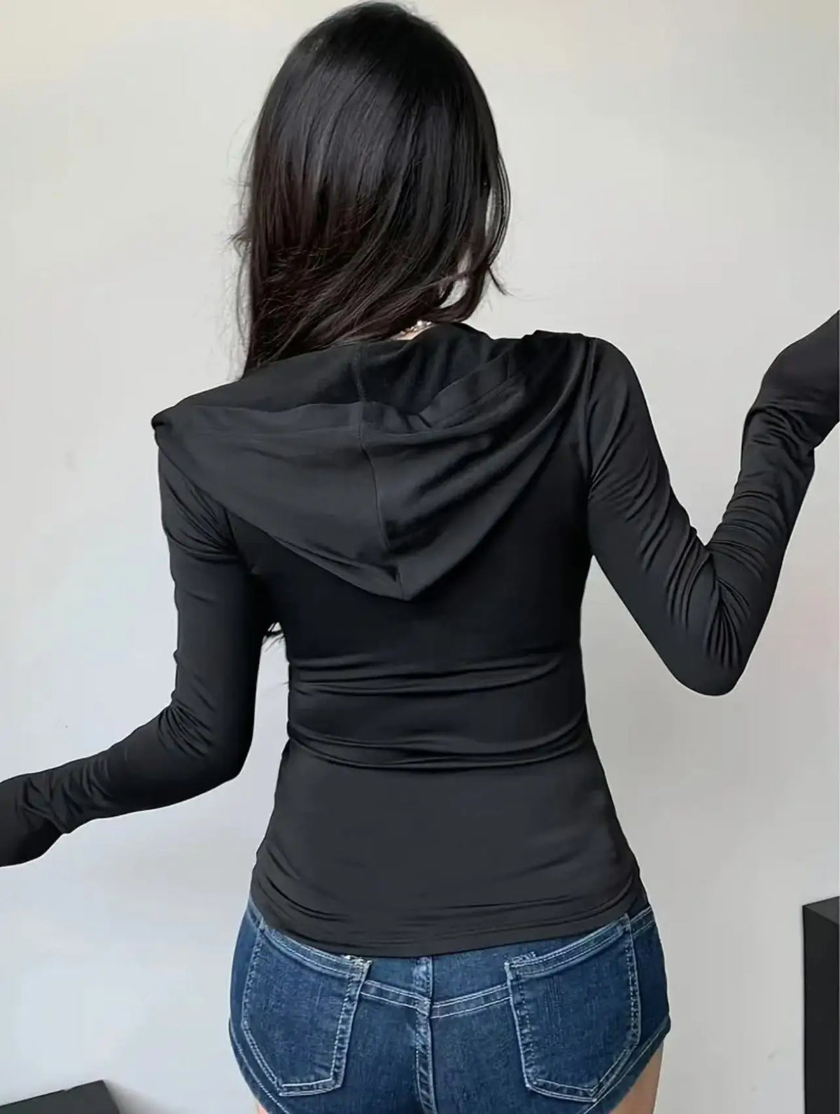 Yoga Jacket for Women, Spring and Autumn, Slim Fit, Hooded, Morning Running, Sports Fitness Top, Fashionable Fitness Zipper Long Sleeve