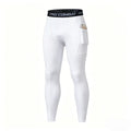 Compression Pant Men Training Gym Leggings with Pockets Running Tights Fitness Basketball Jogging Workout Trouser Polyester
