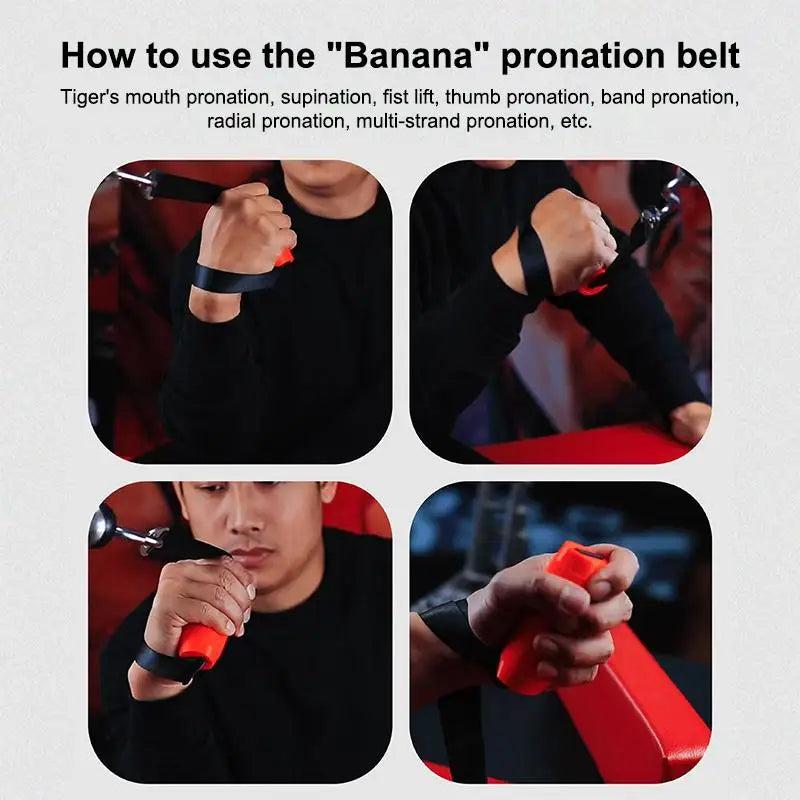 Breathable Arm Wrestling Strap Universal Size Wrist Pronation Supination Belt for Fitness Beginner Daily Training