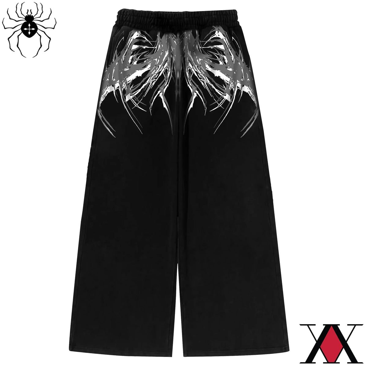 Unisex Gothic Streetwear Gym Pants Men Women Casual Drawstring Loose Fit Workout Wide Leg Trousers Jogger Fitness Long Pants