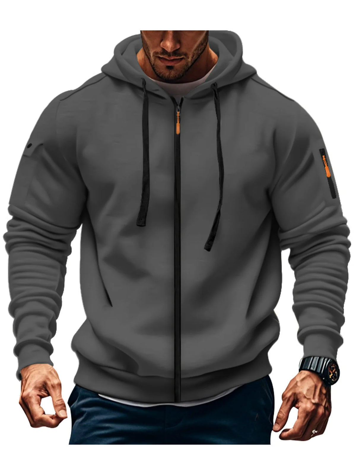 Jacket 2025 Autumn/Winter Men's Hoodie Multi Color Hoodie Zipper Collar Casual Running Fitness Trendy Cool Fashion Top