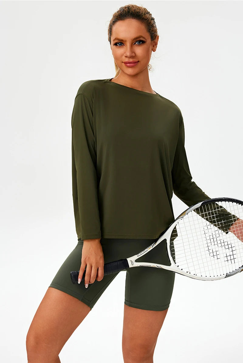 Fitness Women's Gym Clothes Sports Top Woman Gym Arm Sleeves Woman Fashion Youth Women's Blouses Clothing Sportswear Shirt Yoga