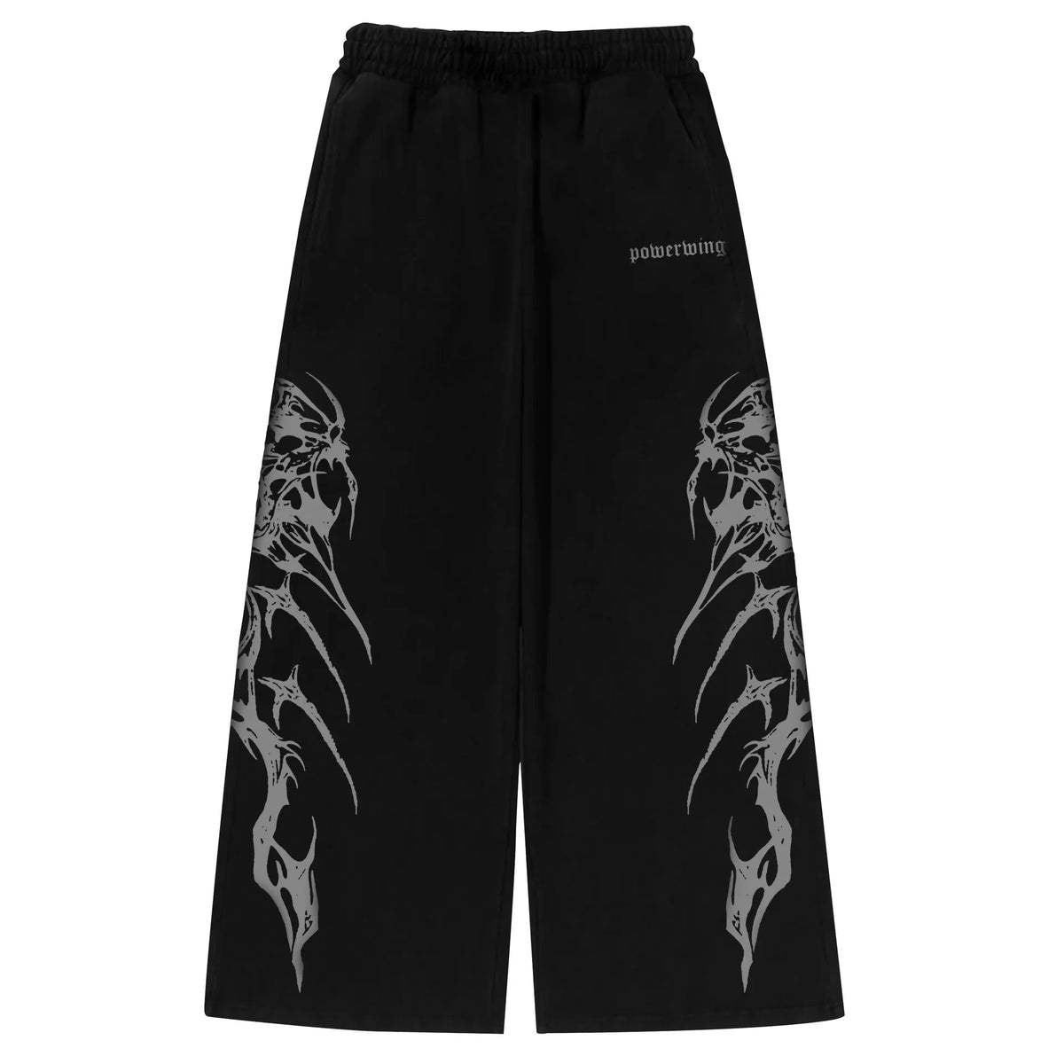 Unisex Gothic Streetwear Gym Pants Men Women Casual Drawstring Loose Fit Workout Wide Leg Trousers Jogger Fitness Long Pants