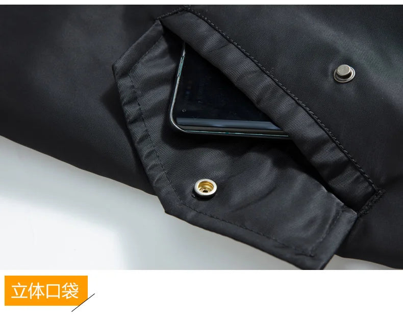 Winter Jackets for Boys Coat Men Lightweight Thick Army MA-1 Flight Bomber Jackets Streetwear Varsity Pilot Parkas Coat Men