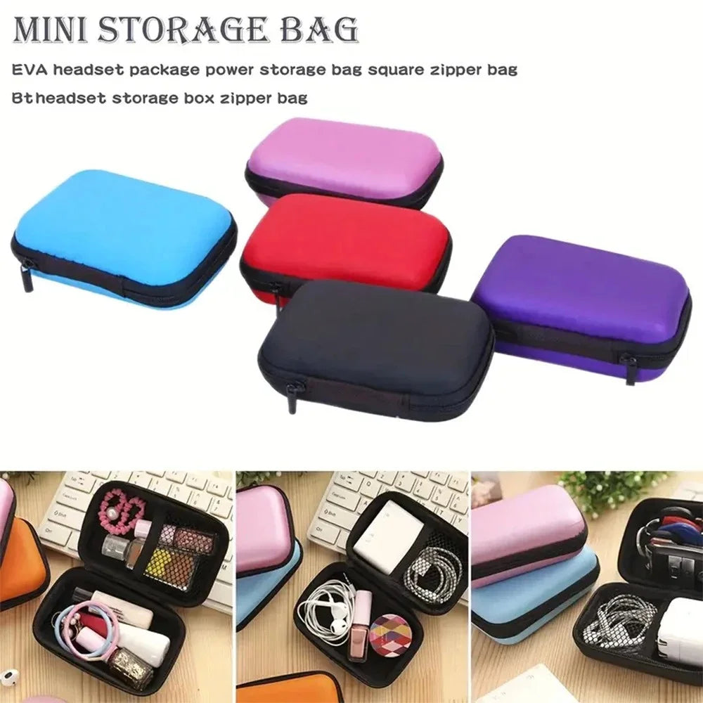 Portable Sundries Travel Storage Bag Charging Case for Earphone Package Zipper Bag Travel Cable Organizer Electronics Storage
