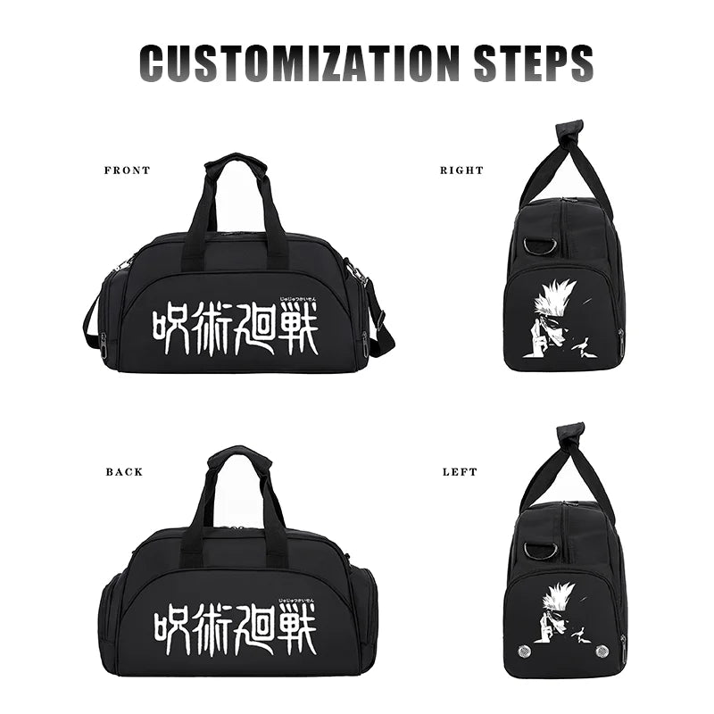 Custom Gym Fitness Bag Basketball Sports Bag Personality Customization Dry Wet Separation Yoga Travel Bag Print Photo DIY Name