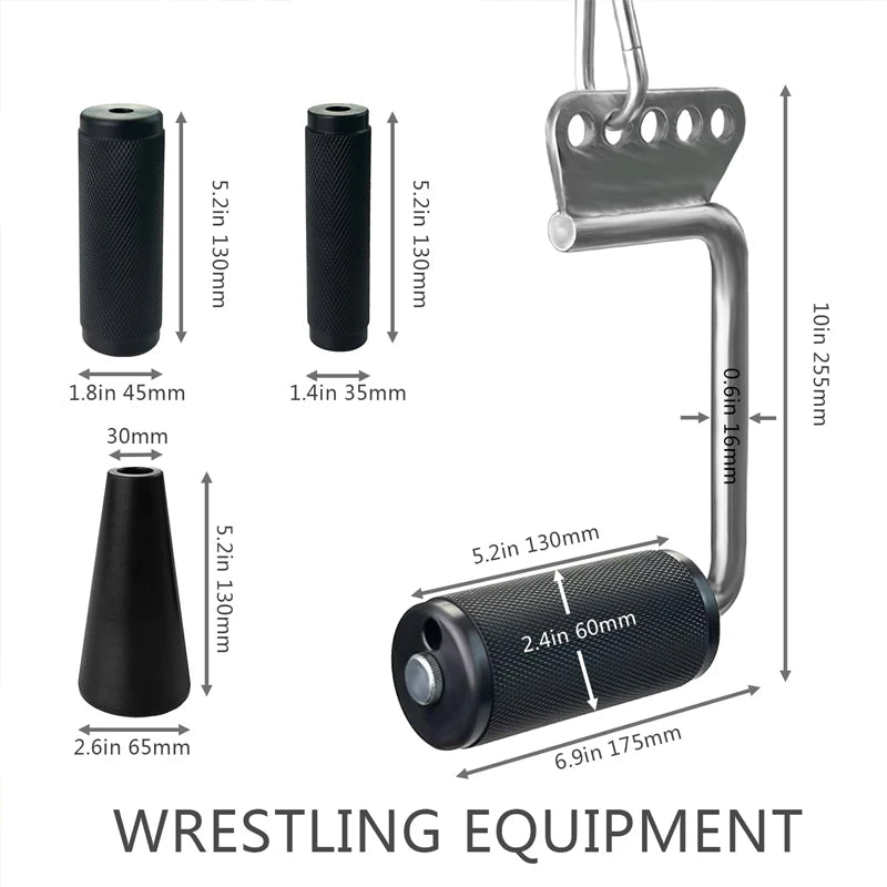 Arm Wrestling Handles, Fat Armwresting Training Equipment LAT Pulldown Attachments D Handle