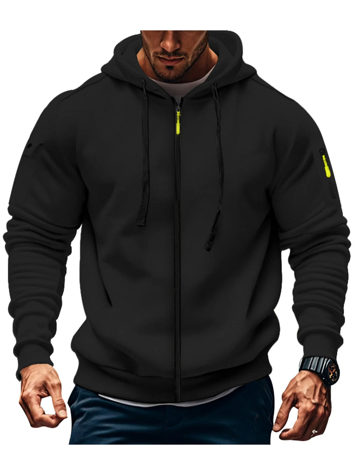 Jacket 2025 Autumn/Winter Men's Hoodie Multi Color Hoodie Zipper Collar Casual Running Fitness Trendy Cool Fashion Top