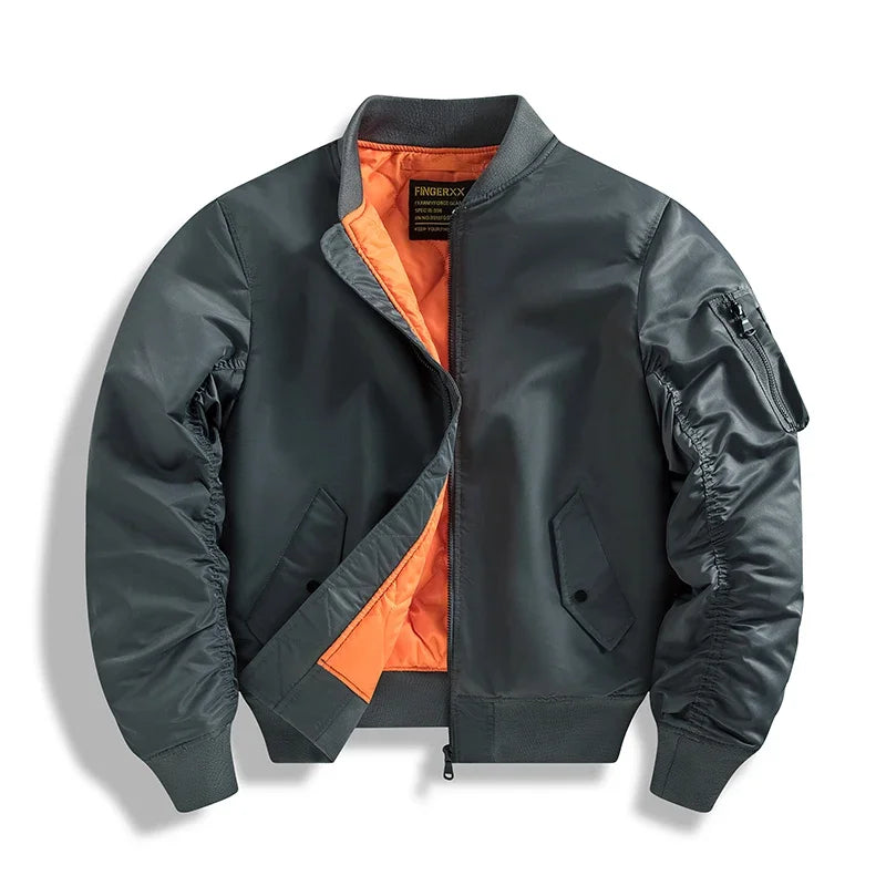 Winter Jackets for Boys Coat Men Lightweight Thick Army MA-1 Flight Bomber Jackets Streetwear Varsity Pilot Parkas Coat Men