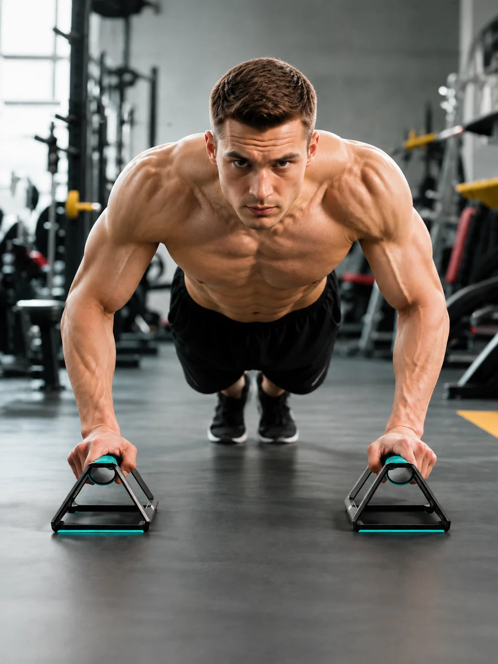 Ergonomic Push Up Bars, Wrist Friendly Push Up Handles, Non Slip Stands for Chest Shoulder Arms, Home Gym Workout