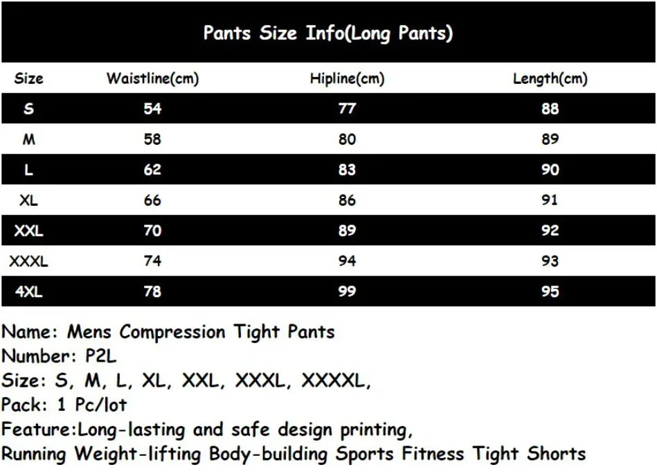 Men's Compression Pants Men Sportswear Training Legging Gym Skinny Trousers Tights Bottoms Jogging Sweatpants Running Pants Men