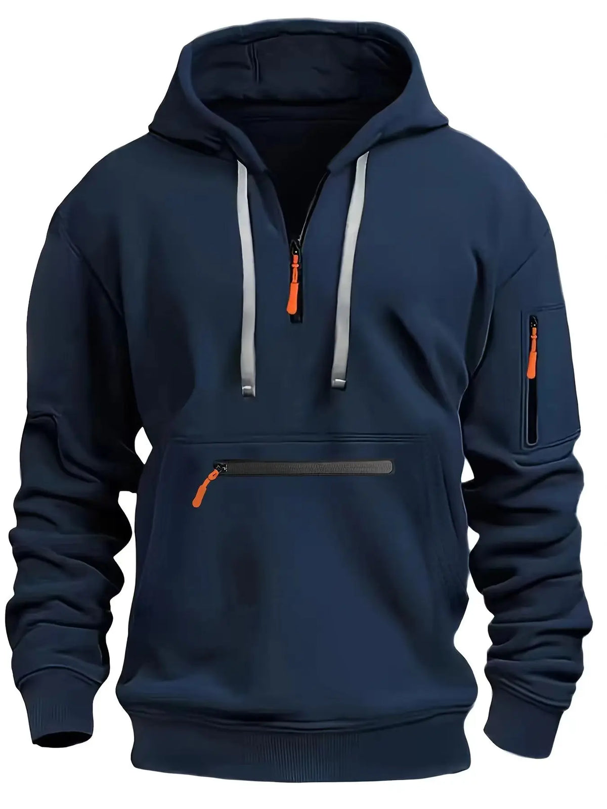 Men Hoodie With Armor Men Sweatshirts Spring Thicker Pullover Half Zipper Pullover Male Hoody Sports Autumn Solid Color Coat