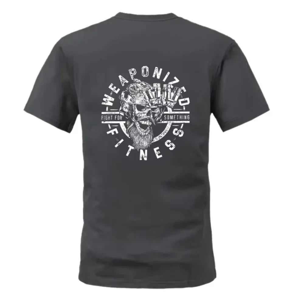 New Summer Men's Military-style Tactical Pattern T-shirt High-quality Fabric Street Fashion Style 100% Pure Cotton Soft Material