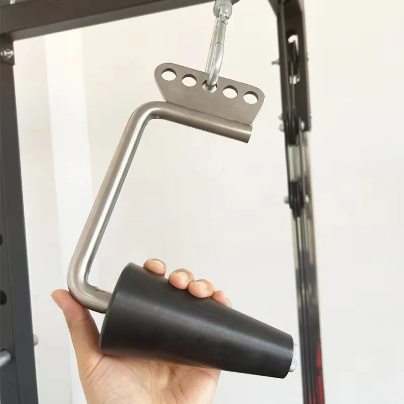 Ergonomic Steel Cable Machine Attachments,Pull Up Handles, Cable Handles, Gym Equipment, Exercise Handles for LAT, Home