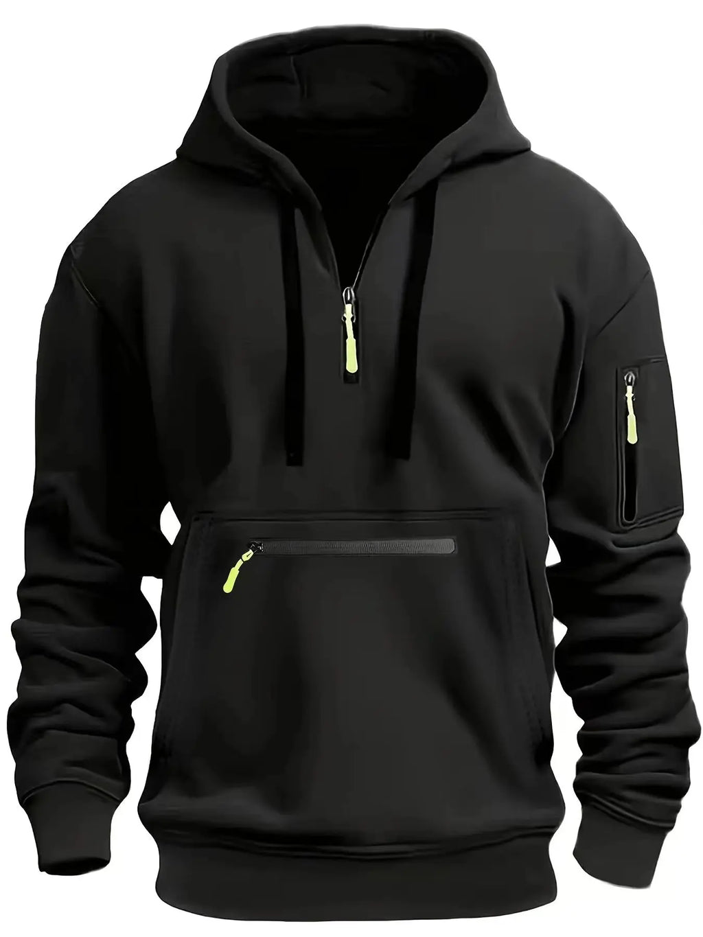 Men Hoodie With Armor Men Sweatshirts Spring Thicker Pullover Half Zipper Pullover Male Hoody Sports Autumn Solid Color Coat