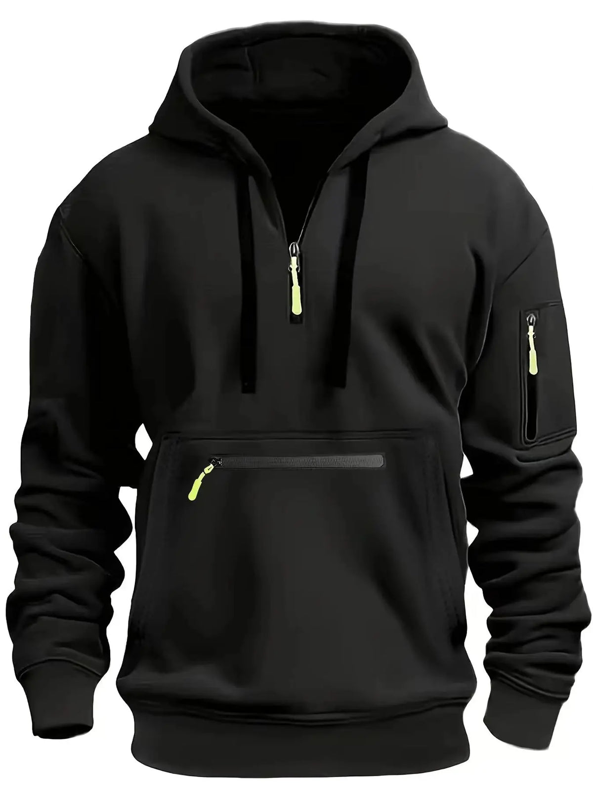 Men Hoodie With Armor Men Sweatshirts Spring Thicker Pullover Half Zipper Pullover Male Hoody Sports Autumn Solid Color Coat