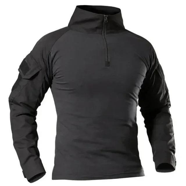 Outdoor Tactical Hiking T-Shirts Men Combat Military Army CP Camouflage Long Sleeve Hunting Climbing Shirt Cotton Sport Clothes