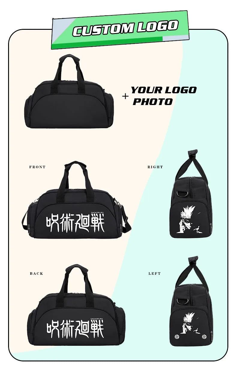 Custom Gym Fitness Bag Basketball Sports Bag Personality Customization Dry Wet Separation Yoga Travel Bag Print Photo DIY Name