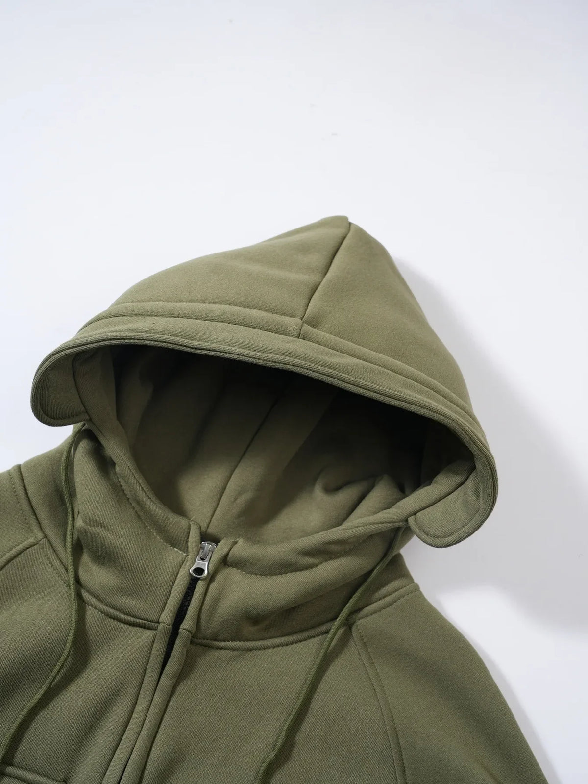 JOMA Men's Loose Fleece-lined Hoodie Jacket with Multiple Pockets Retro American Style Spring Autumn Winter Casual Outerwear
