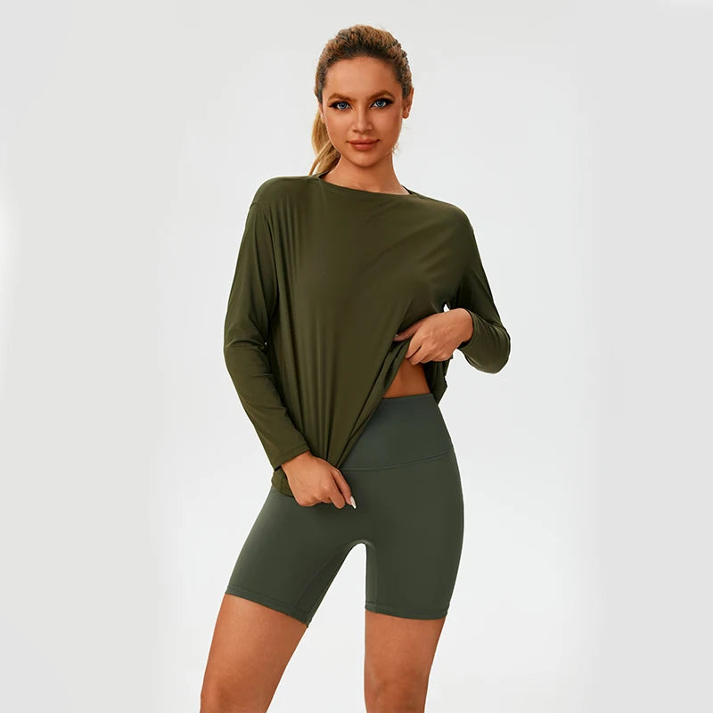 Fitness Women's Gym Clothes Sports Top Woman Gym Arm Sleeves Woman Fashion Youth Women's Blouses Clothing Sportswear Shirt Yoga