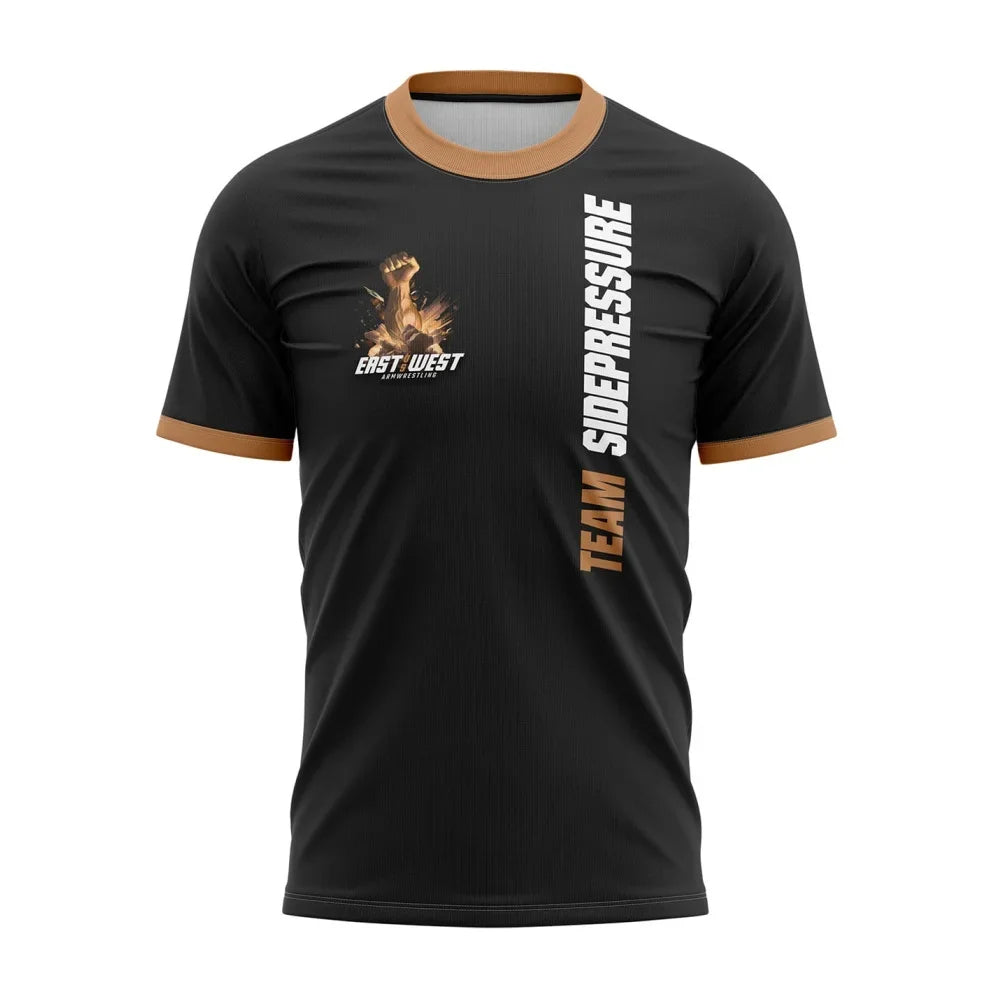 Men's T-shirt new arm wrestling jersey fan wrist training fitness suit match day outfit comfortable and breathable