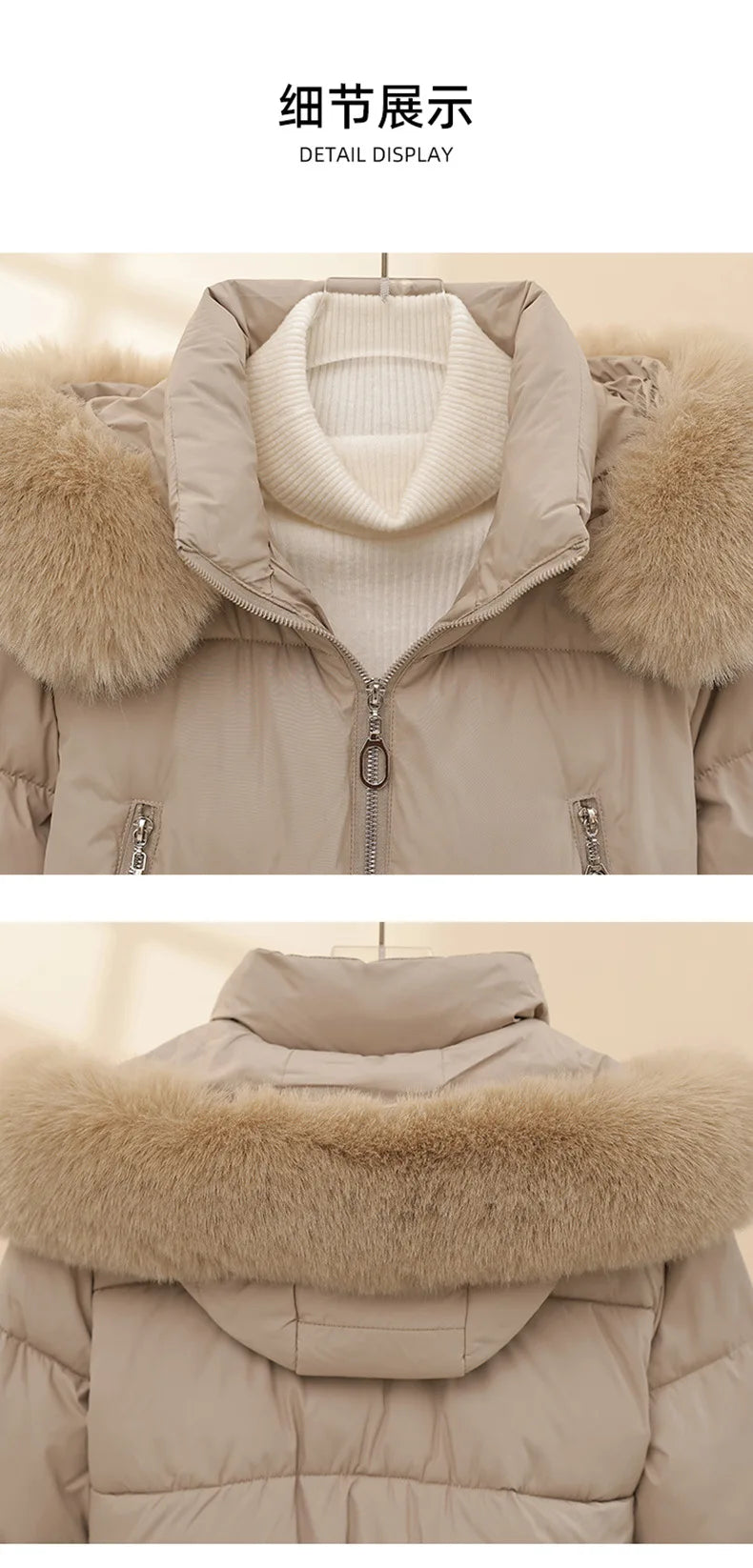 2026 Winter Jacket Women Hooded Fur Collar Cotton Coat New Thick and Warm Short Clothing