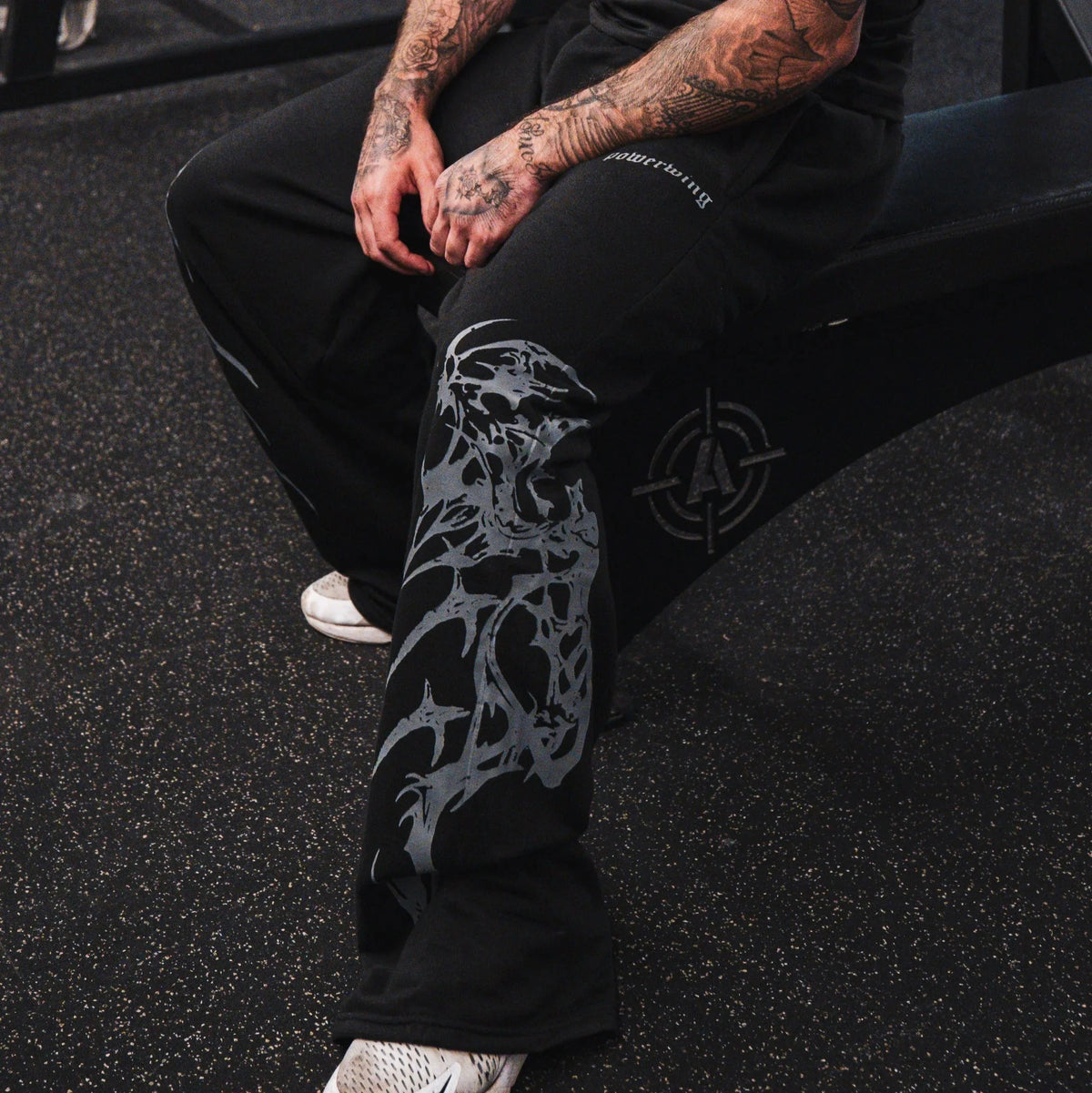 Unisex Gothic Streetwear Gym Pants Men Women Casual Drawstring Loose Fit Workout Wide Leg Trousers Jogger Fitness Long Pants