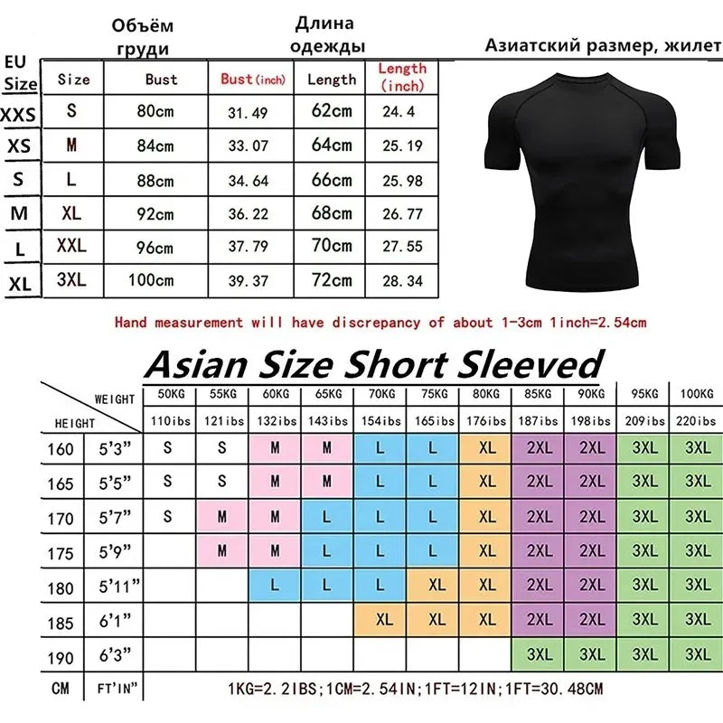 Fitness Clothes Men's Outdoor Sports Quick Drying Short Sleeved T-Shirt Training Pro Running Stretch Tight Fitting Clothes Yoga