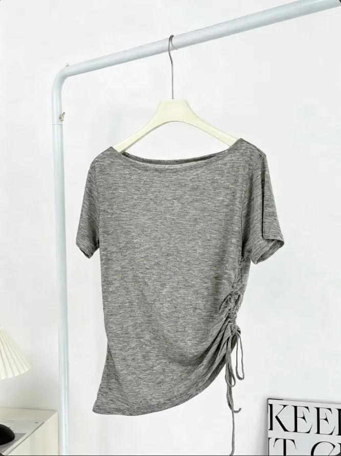 Pilates Yoga Wear, Thin Sports Tops, Loose Blouses, Short-Sleeved T-Shirts, High-End, Stylish, and Fashionable Fitness Wear