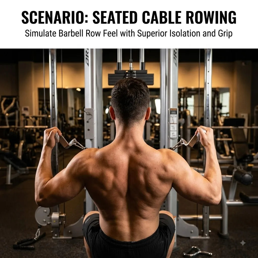 Fitness Accessories Cable Machine L Handle Single Arm Pulldown Strength Training Equipment Aluminum Alloy for Gym Home Workout