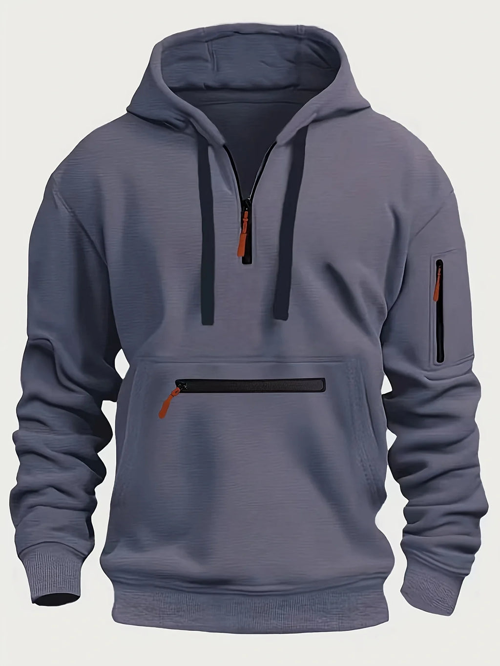 Men Hoodie With Armor Men Sweatshirts Spring Thicker Pullover Half Zipper Pullover Male Hoody Sports Autumn Solid Color Coat