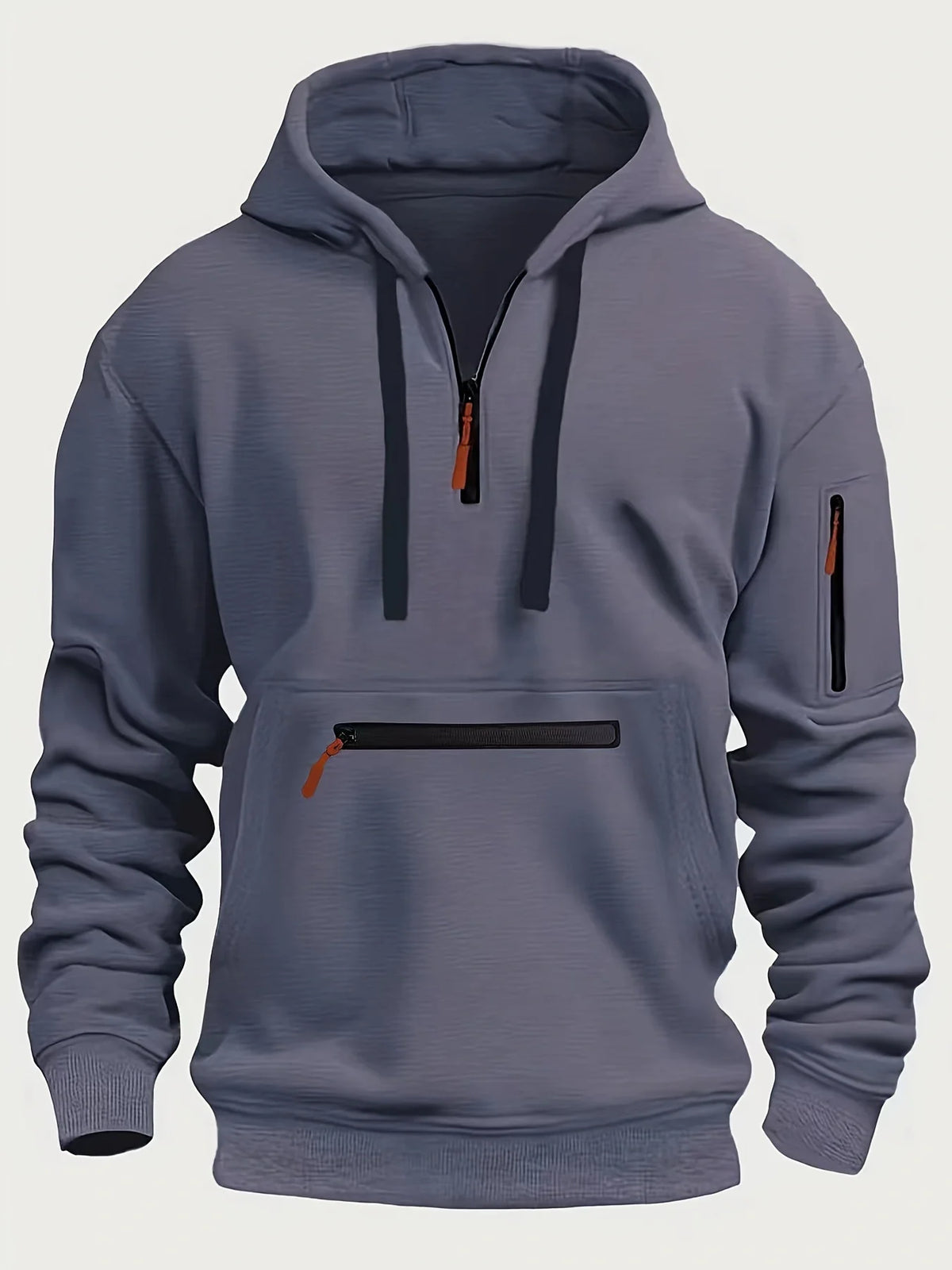 Men Hoodie With Armor Men Sweatshirts Spring Thicker Pullover Half Zipper Pullover Male Hoody Sports Autumn Solid Color Coat