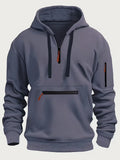 Men Hoodie With Armor Men Sweatshirts Spring Thicker Pullover Half Zipper Pullover Male Hoody Sports Autumn Solid Color Coat