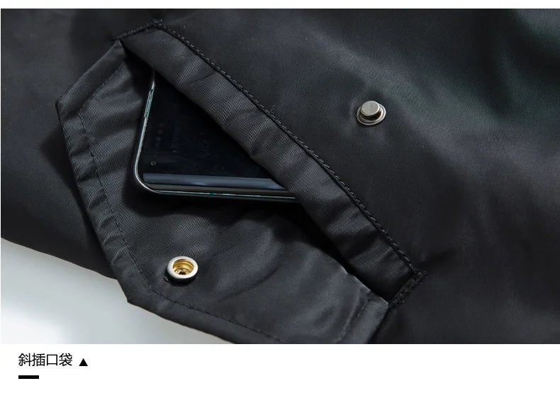 Winter Jackets for Boys Coat Men Lightweight Thick Army MA-1 Flight Bomber Jackets Streetwear Varsity Pilot Parkas Coat Men