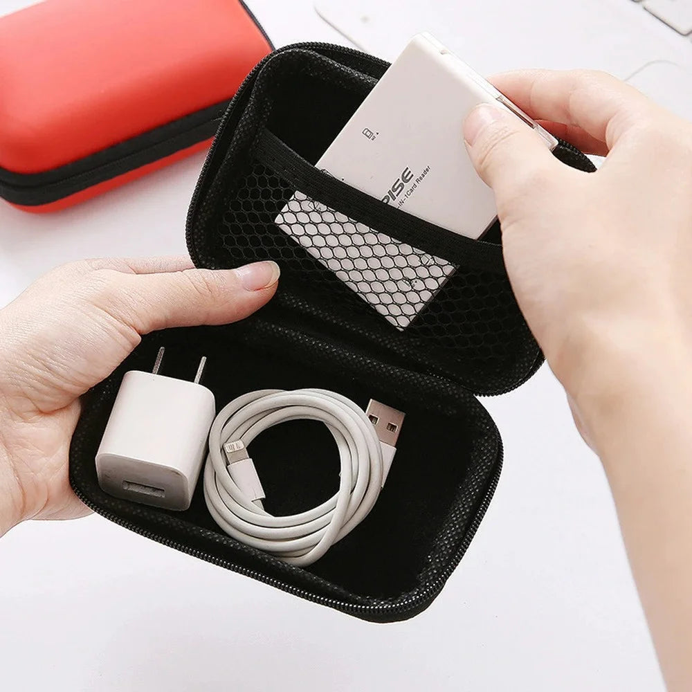 Portable Sundries Travel Storage Bag Charging Case for Earphone Package Zipper Bag Travel Cable Organizer Electronics Storage
