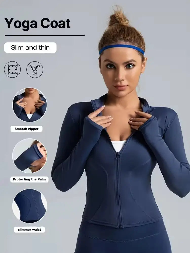 2025 Fall Pilates Quick-Dry Athletic Jacket for Women - Ideal for Gym Workouts & Outdoor Running