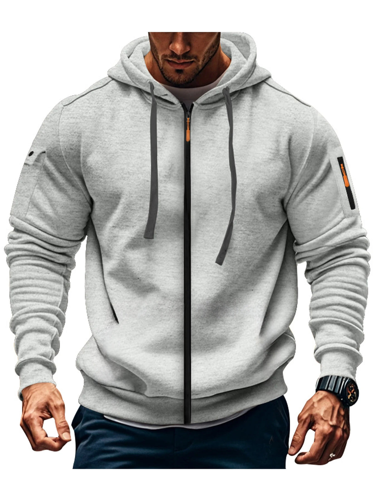 Jacket 2025 Autumn/Winter Men's Hoodie Multi Color Hoodie Zipper Collar Casual Running Fitness Trendy Cool Fashion Top