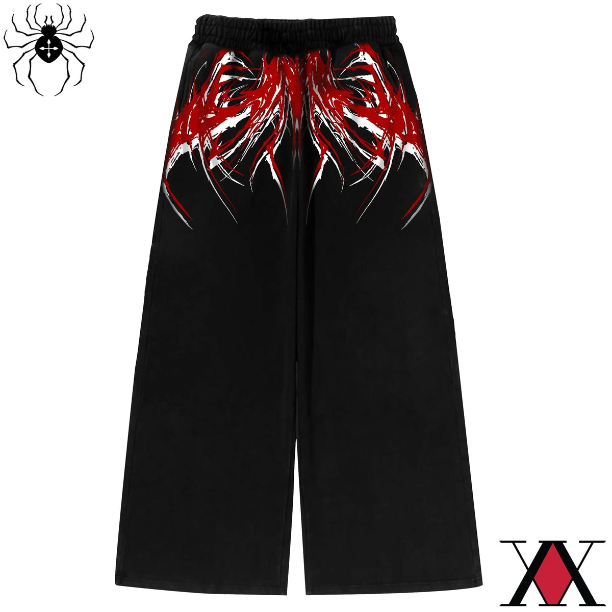 Unisex Gothic Streetwear Gym Pants Men Women Casual Drawstring Loose Fit Workout Wide Leg Trousers Jogger Fitness Long Pants