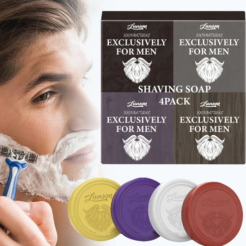 4/1pcs Mens Beard Shaving Soap Hand Made Smooth Texture Dense Bar Keep The Face Fresh Clean Organic Foam Shaving Cream for Men