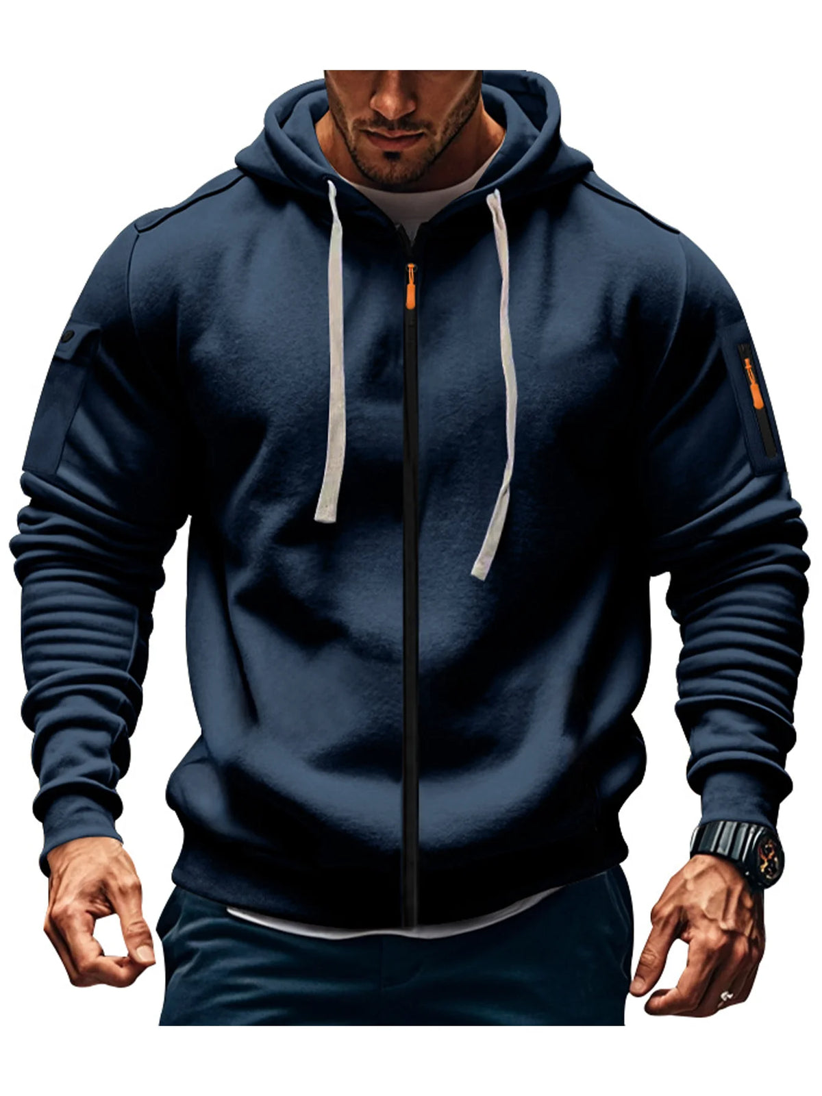 Jacket 2025 Autumn/Winter Men's Hoodie Multi Color Hoodie Zipper Collar Casual Running Fitness Trendy Cool Fashion Top