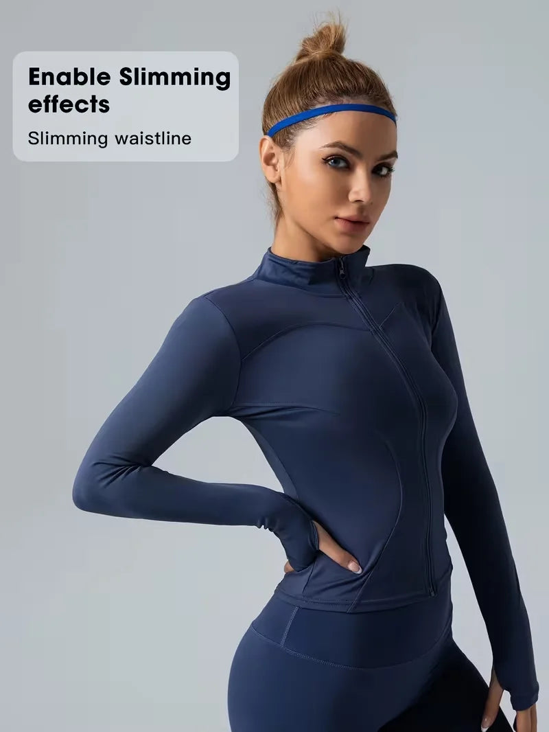 2025 Fall Pilates Quick-Dry Athletic Jacket for Women - Ideal for Gym Workouts & Outdoor Running