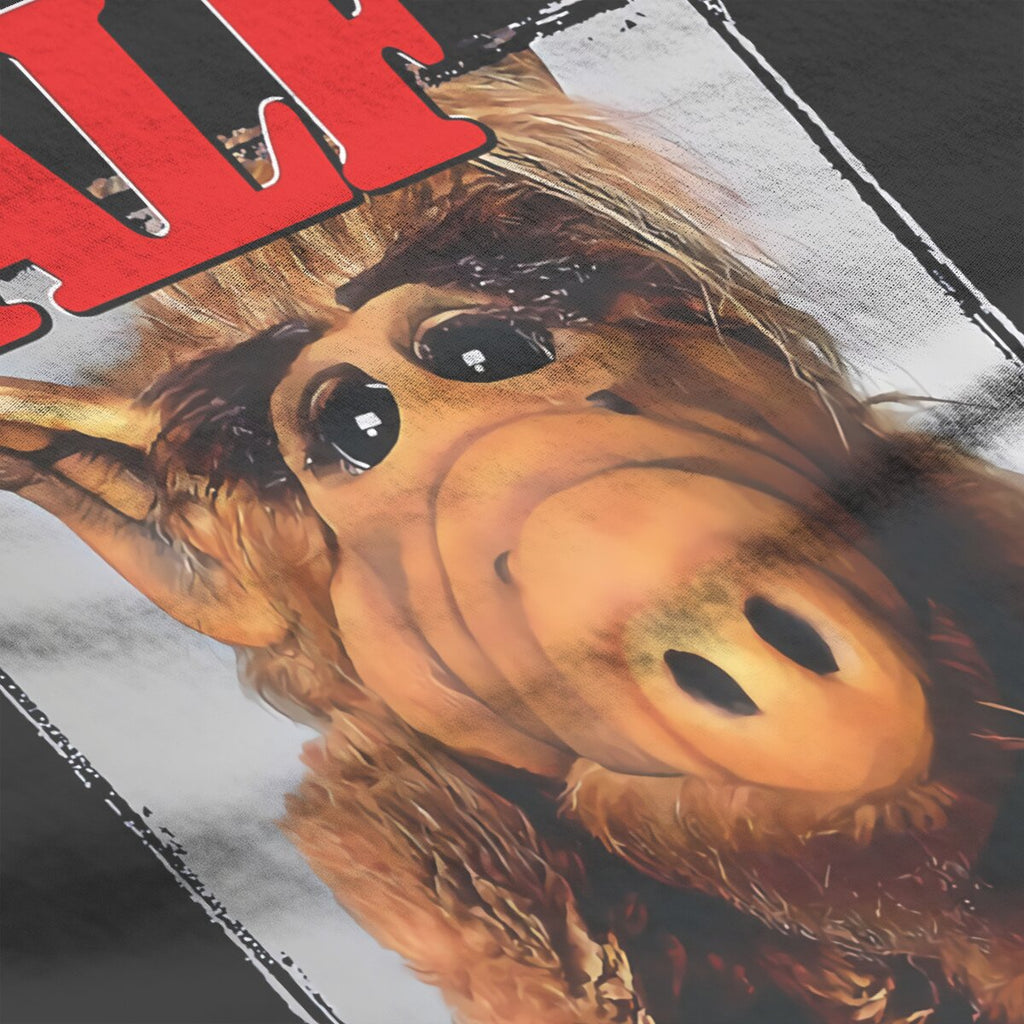 Red  Newest TShirts ALF The Animated Series Male Graphic Fabric Streetwear T Shirt Round Neck Oversized