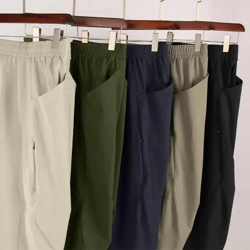 Men's Sports Gym Fitness Trousers Autumn New Running Training Clothes Casual Quick-drying Micro-elastic Thick Pants for Men 2024