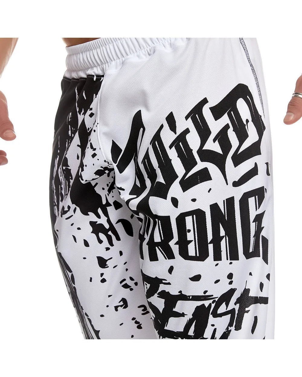 Mens Training Sport Trousers GYM Thin Pants Joggers Male Slim Casual Workout Fitness Running Graffiti Printed Breathable Pants