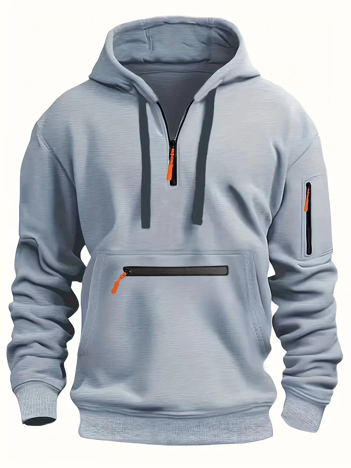Men Hoodie With Armor Men Sweatshirts Spring Thicker Pullover Half Zipper Pullover Male Hoody Sports Autumn Solid Color Coat