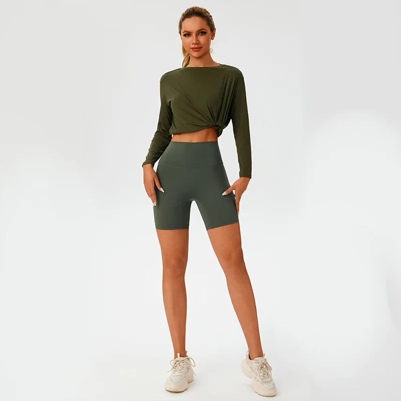 Fitness Women's Gym Clothes Sports Top Woman Gym Arm Sleeves Woman Fashion Youth Women's Blouses Clothing Sportswear Shirt Yoga